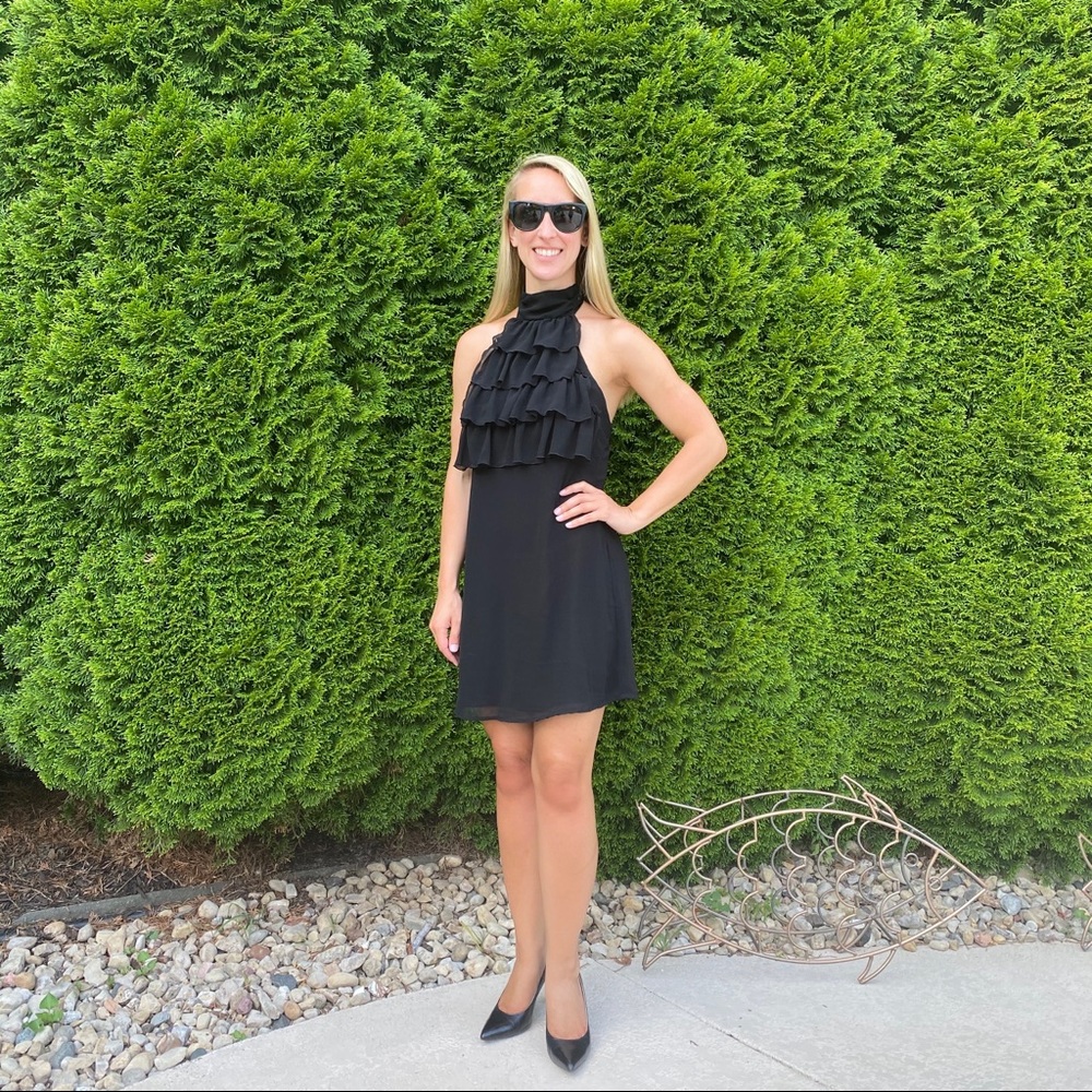 Like New Paris Hilton Ruffle Halter Dress - XS